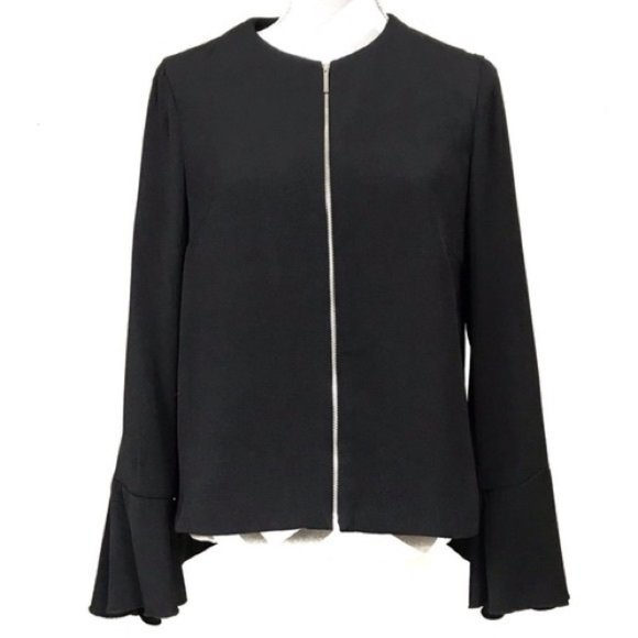 Zara Tops - Zara Basic Black Bell Sleeve Jacket